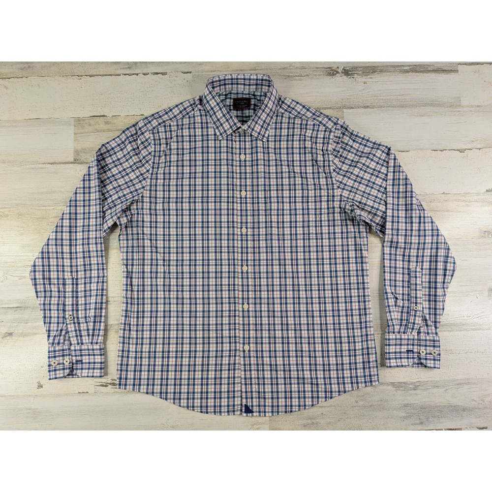 UNTUCKit Shirt Mens Large Macul Plaid Performance Stretch 40453 Button Up